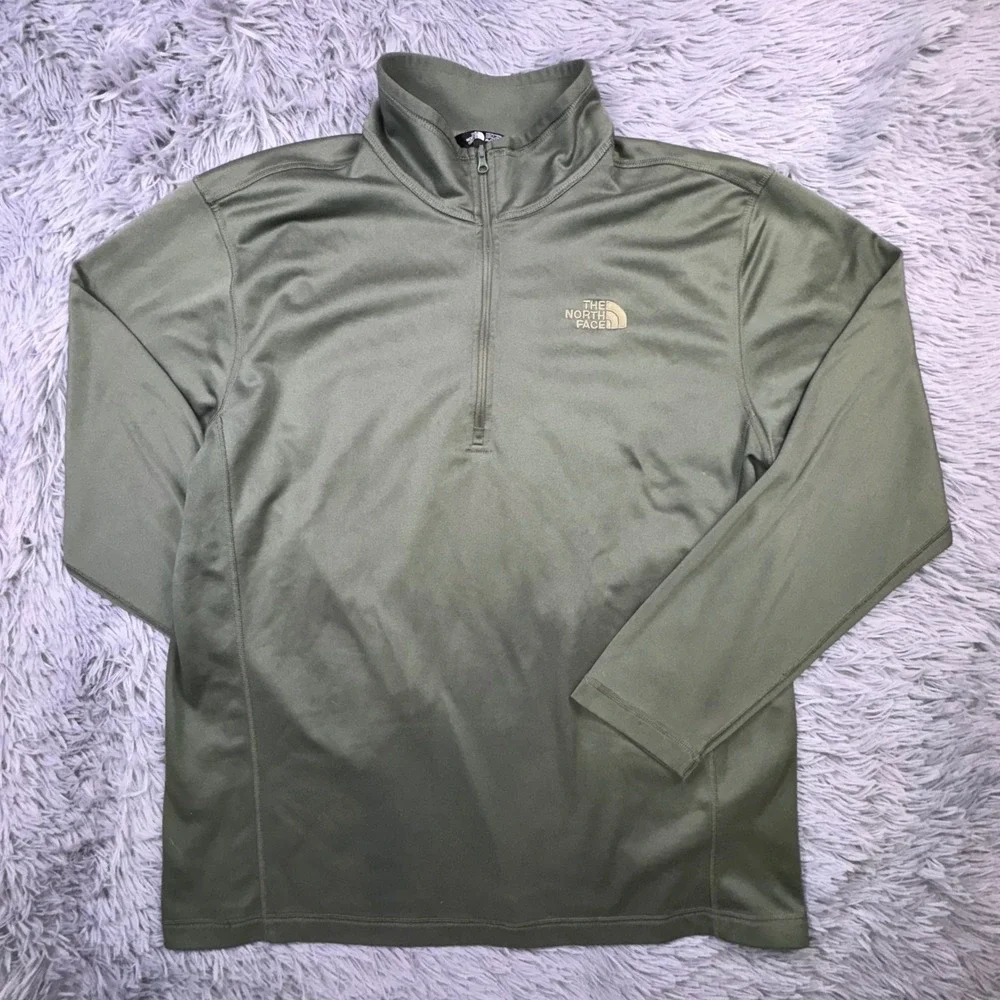 The North Face Men's XL Versitas 1/4-Zip Pullover Utility Green Performance Tech